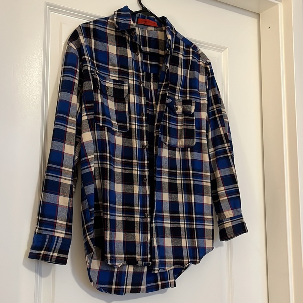 Blue flannel button down - Picture 2 of 4